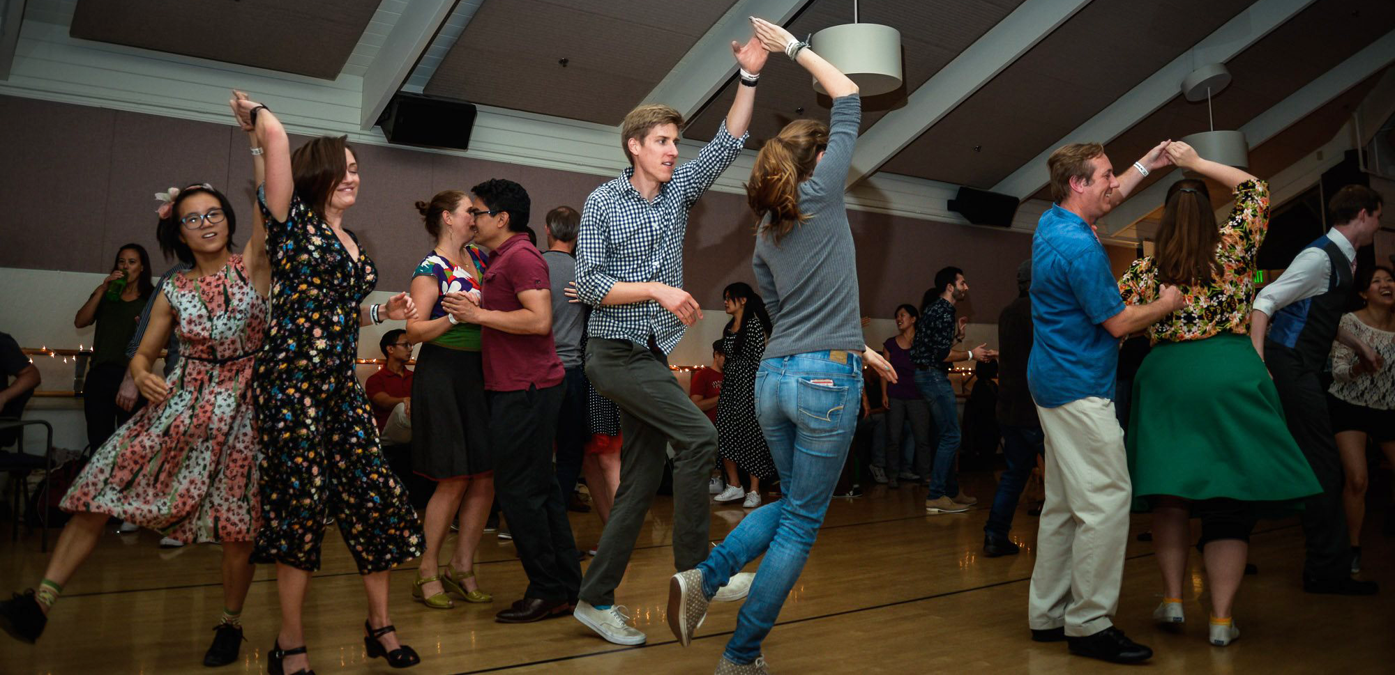 group of swing dancers